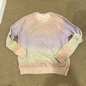 Ombré sweatshirt  pink purple  green yellow